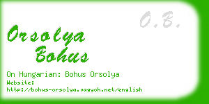 orsolya bohus business card